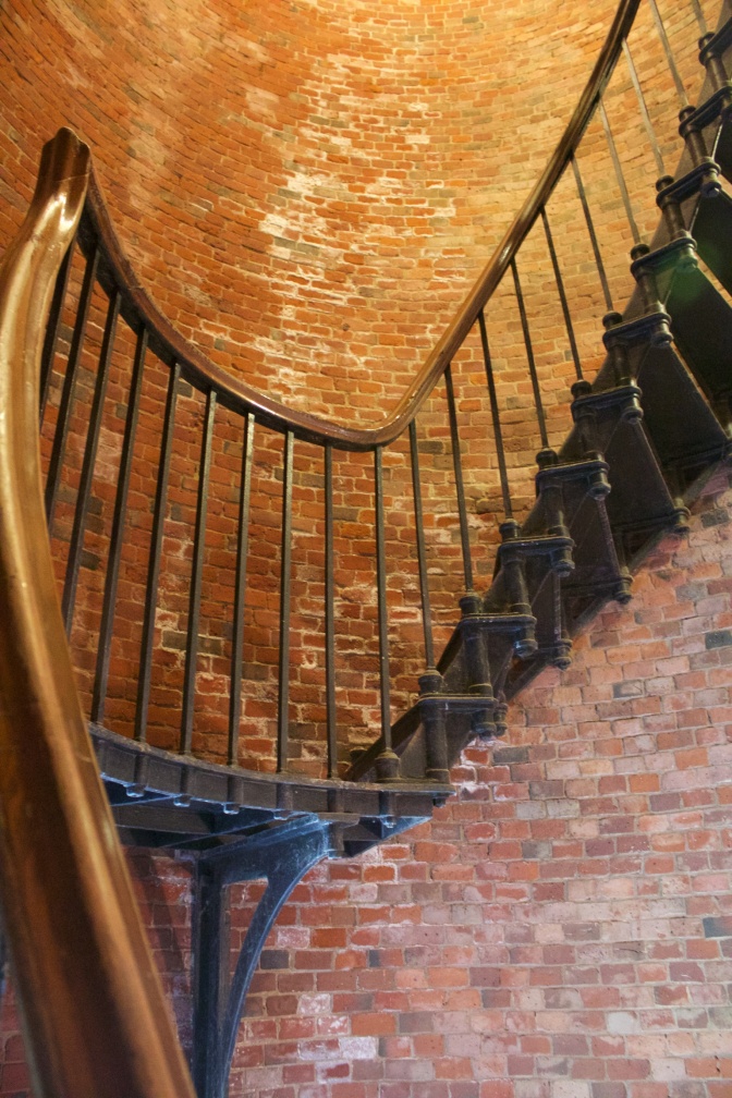 Staircase in Highland light.