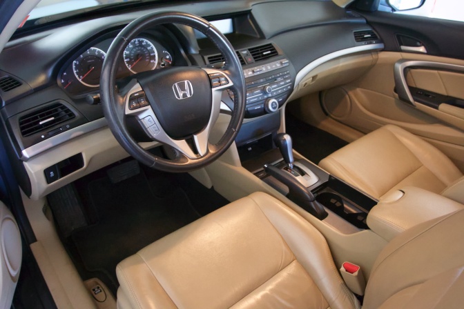 Interior of 2012 Honda Accord coupe.