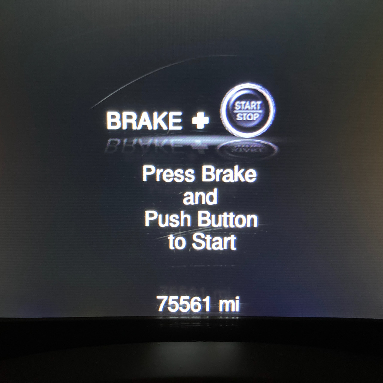 Car odometer reading 75561 miles.