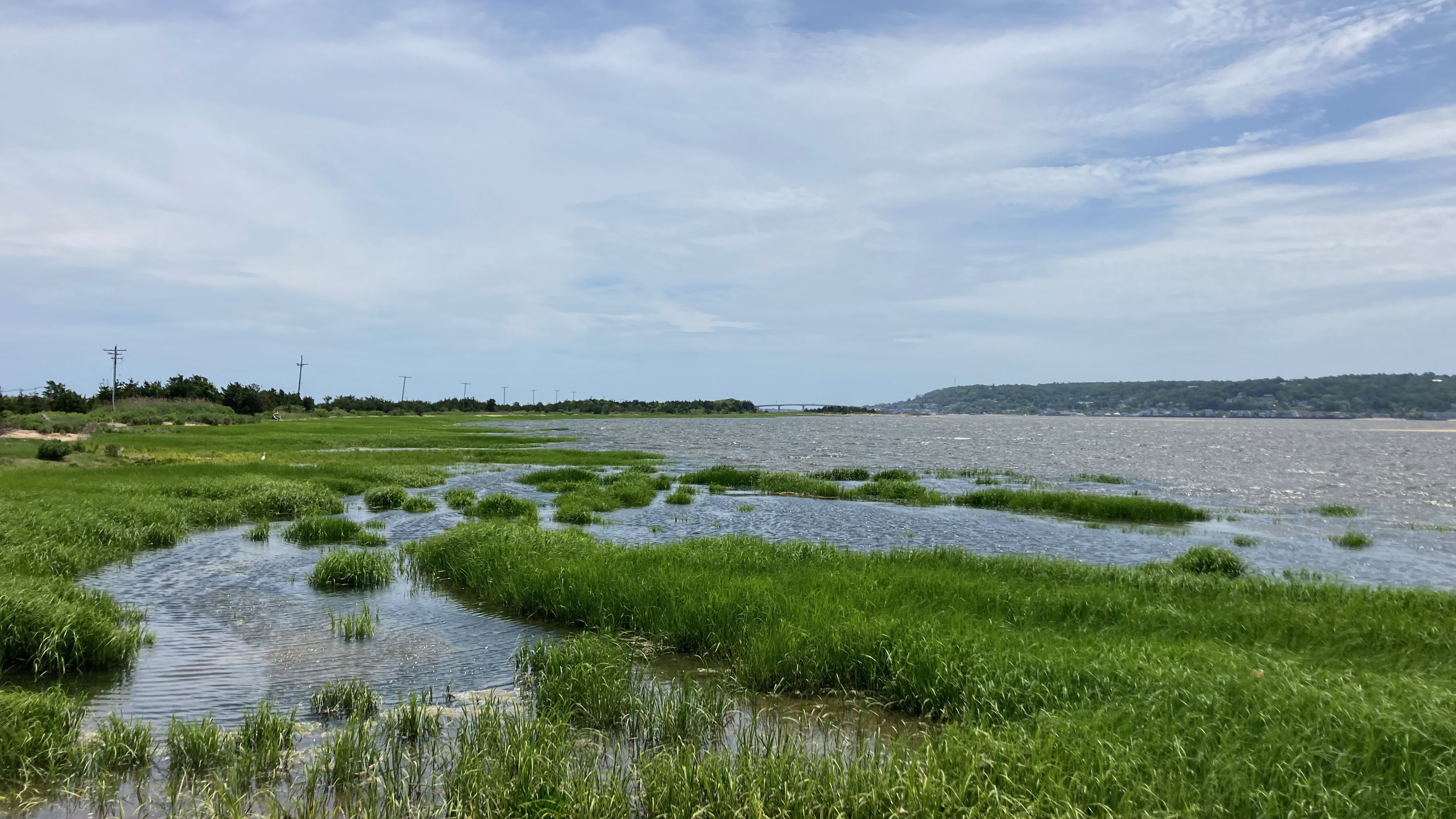 View of Sandy Hook Bay at Gateway National Recreation Area.