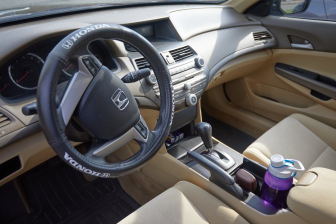Interior of 2010 Honda Accord sedan.